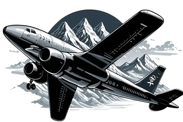 Airplane And Mountains Incorporate God