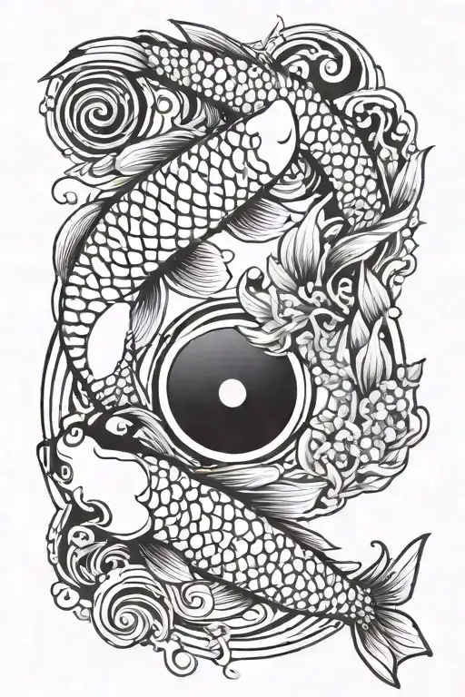 Yin And Yang Koi Fish