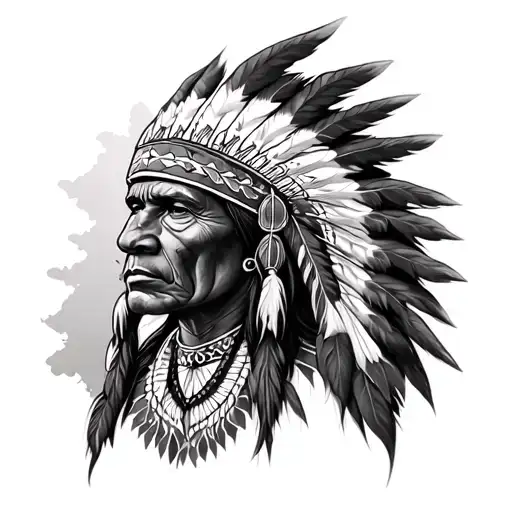 American Native With Crani