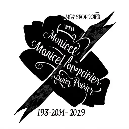 Simple Yet Pretty Cross With Monique Poirier 1959-2019 And Marcel Poirier 1959-2024 Written Under