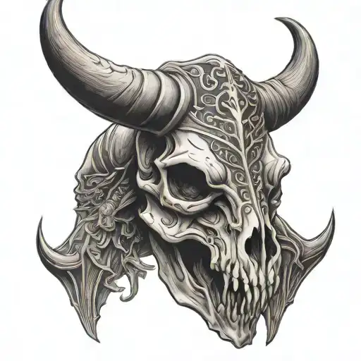 Bull Skull Western Alien