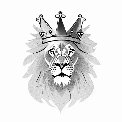 Lion With A Crown And Money