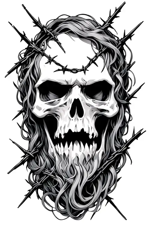 Peavy With Thorns And Barb Wire