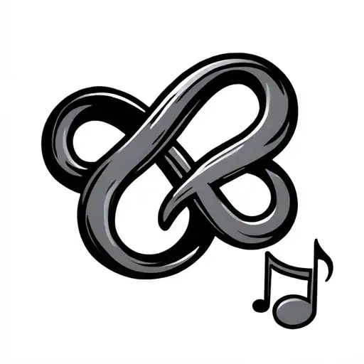 Infinity Sign For Friendships With A Music Note And Semi Colon
