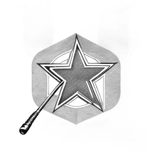 Dallas Cowboys Logo With Fishing Rod