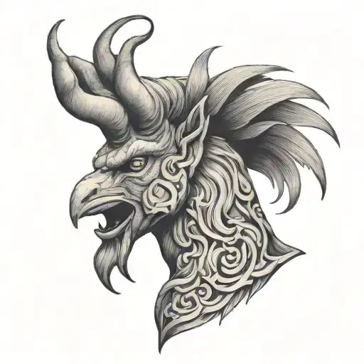 Capricorn Rooster Head