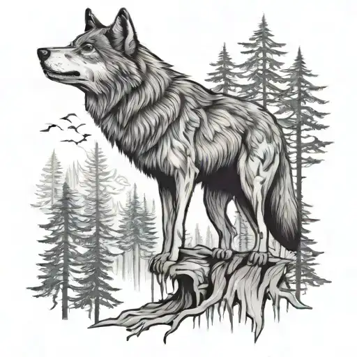Wolf Trees Background Looking