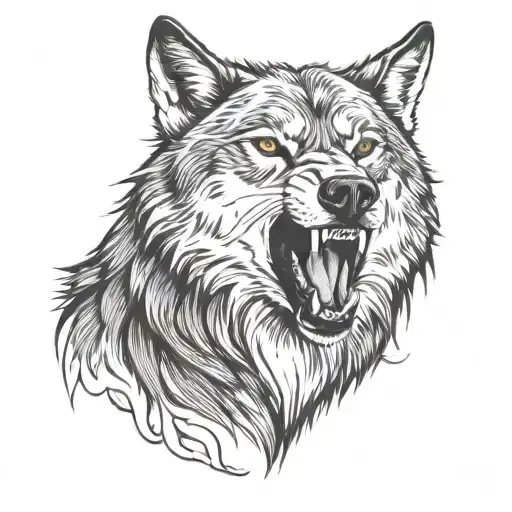 Wolf Growling Wilderness