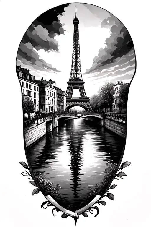 River Sien And The Eifle Tower