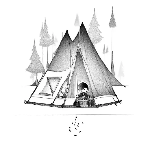 A Family Camping Trip With A House Built From Musical Instruments