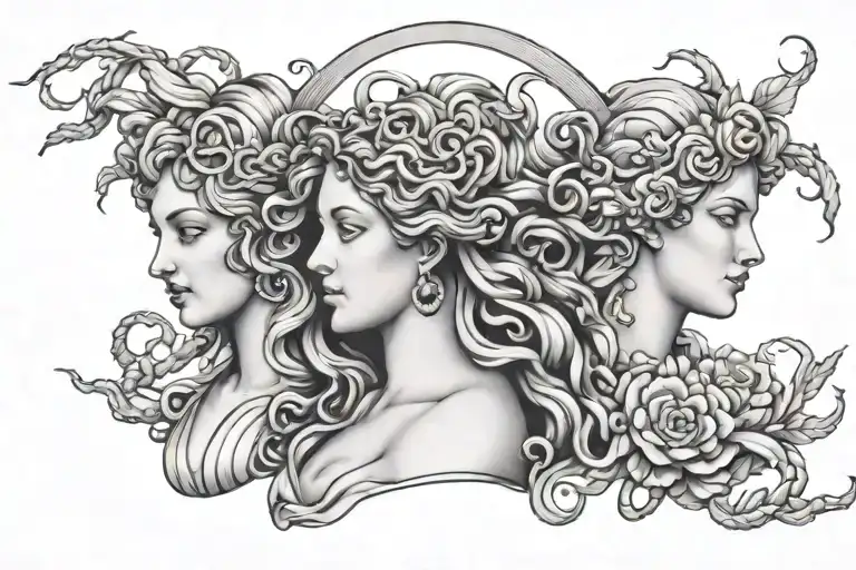 Medusa And Athena And Aphrodite