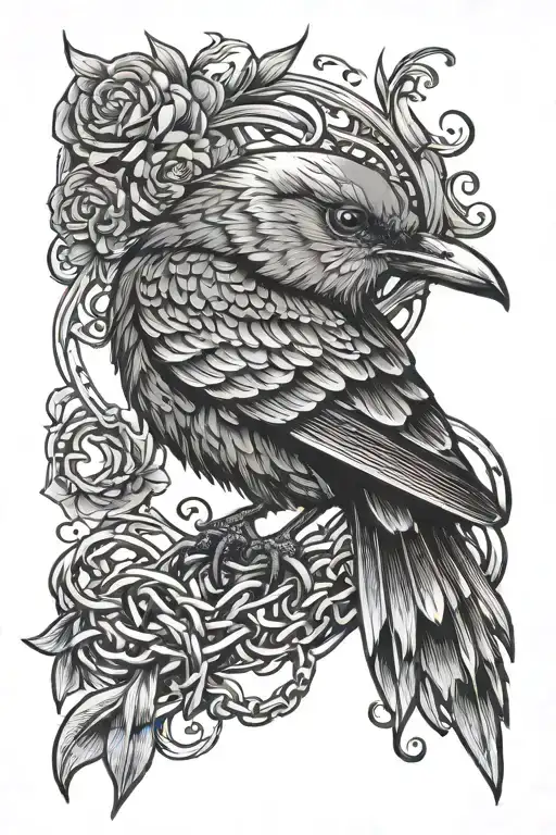 Swollow Bird Beed Chain Wrapped