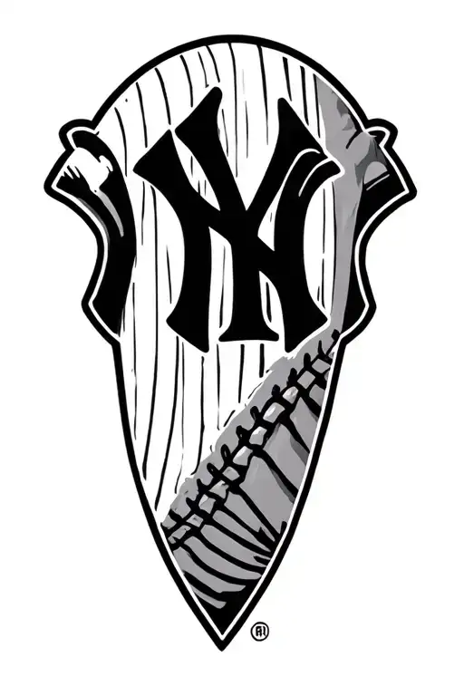 Ny Yankees Logo In The Middle