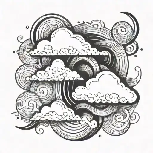 Minimalist Design Or Simple Cloud Design Outline Very Simple Black And White