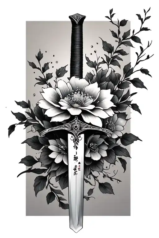Floral Katana Sword