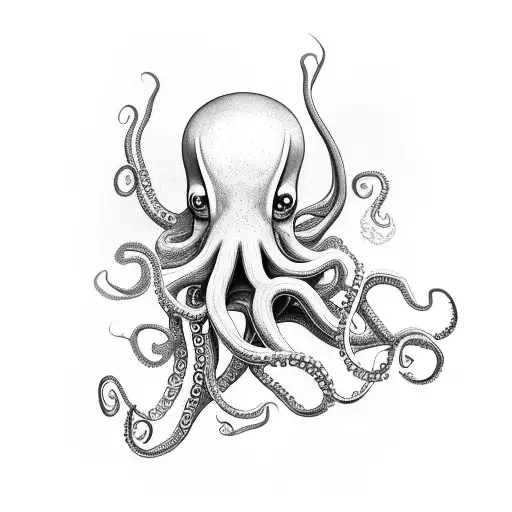 Tall Octopus With Long Tenticles