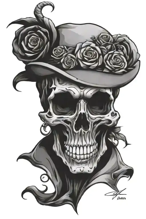 Psychedelic Skull Face