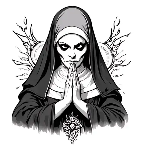 Evil Nun Praying