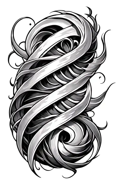 A Fore Arm Spiral Tattoo Design
