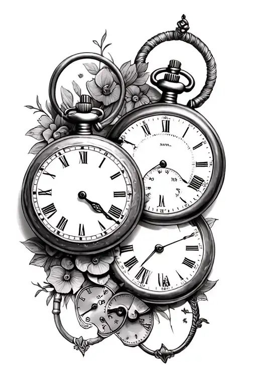 Two Old Pocket Watches For Forearm