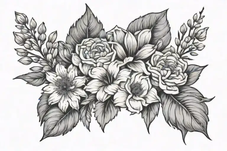 March January August Birth Flower Bouquet