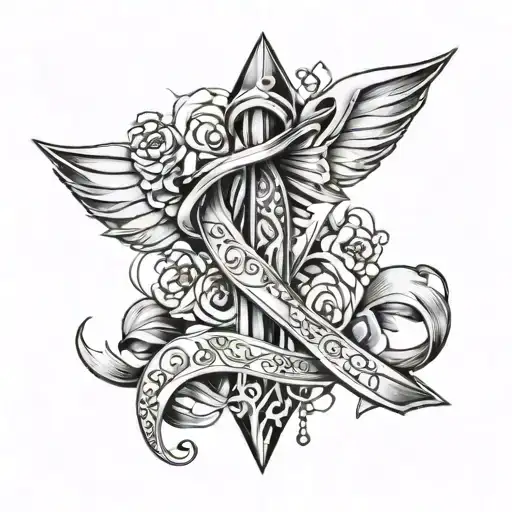 Diamonds And Cancer Ribbon