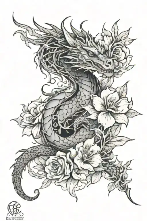 Dragon Fleurs Galaxy Filled