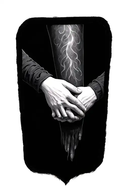 Three Hands Holding Each Other