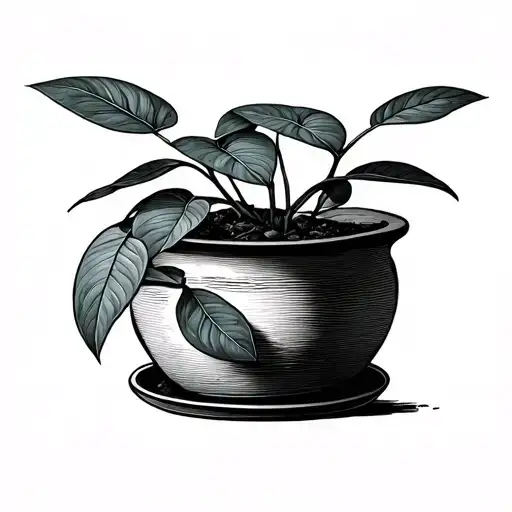 Chinese Money Plant In Pot