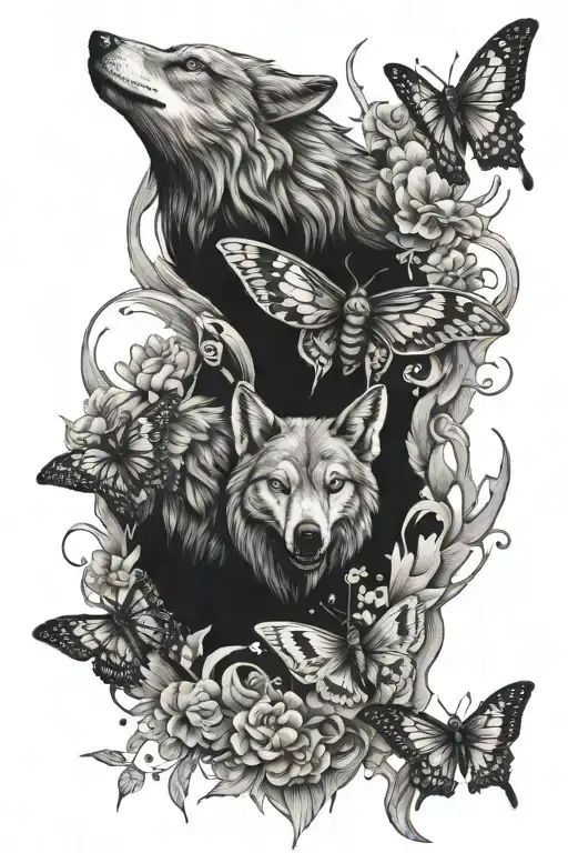 Moth And Wolf Surrounded