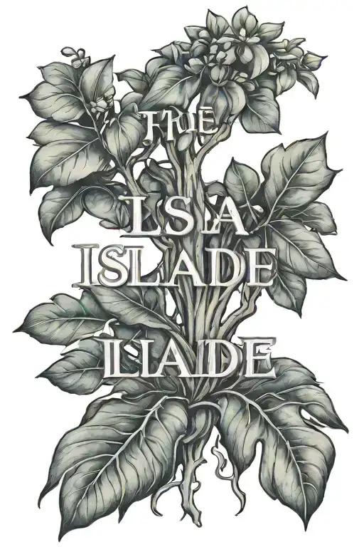 The Name Isla Jade Written On The Roots Of A Jade Plant
