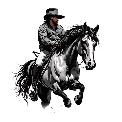 Clydesdale Horse Being Ridden