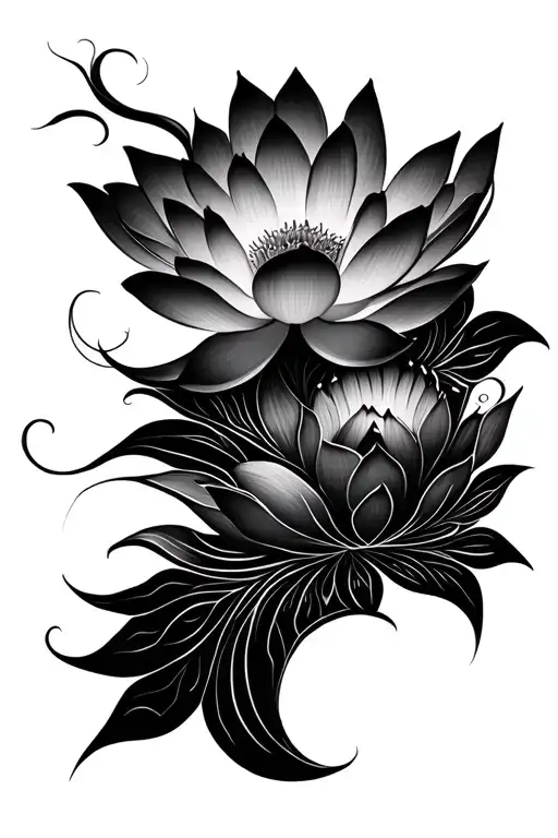 Lotus Flower And Mandala Design Incorporating