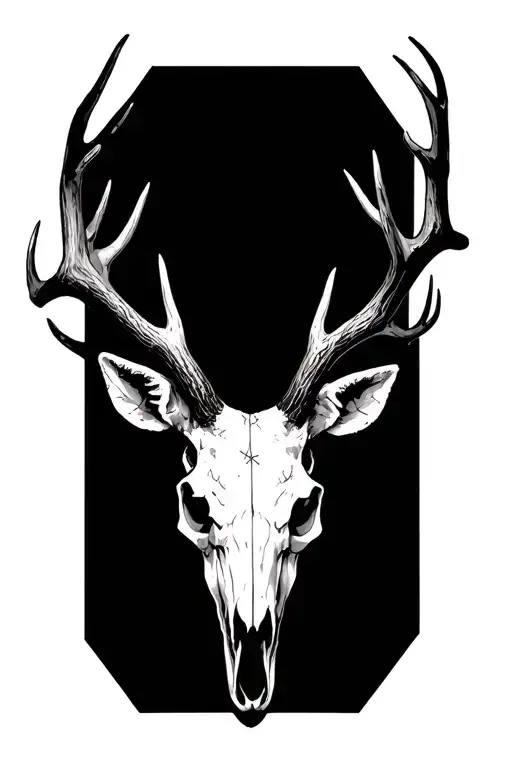 Cross Deer Skull