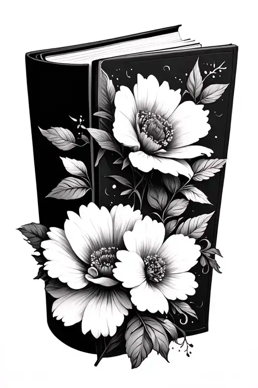 Book And Flowers