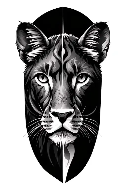 A Face Of A Character Who Had A Side Of Cat Cow And Lioness