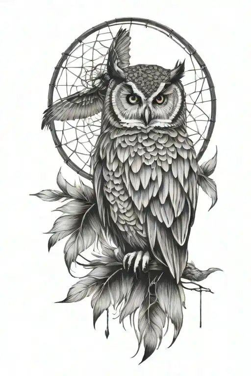 Owl With Dreamcatcher