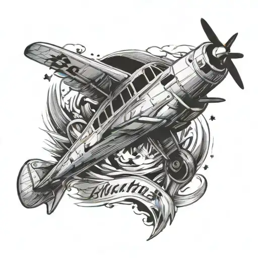 The Plane Under It Is The Inscription Airplanes - The Symbol Of The Time