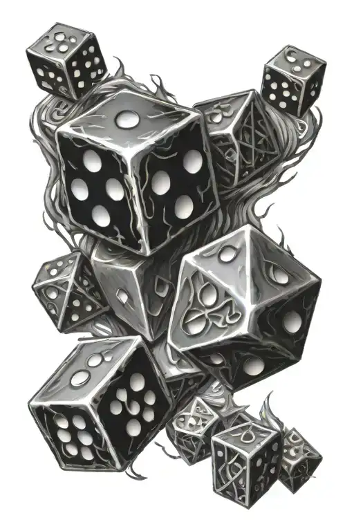 Dnd Dice In A Vertical
