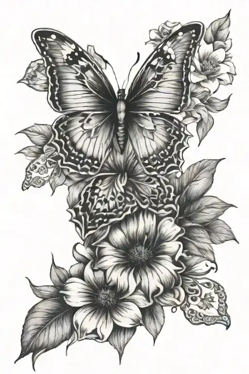 Butterfly Sunflower Rose Orchid
