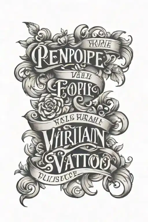 Penelope Vivian Lettering