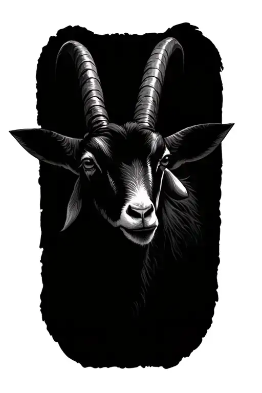 A Goat With Horns