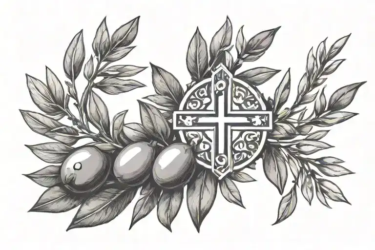 Religious Symbols With Olive Branches