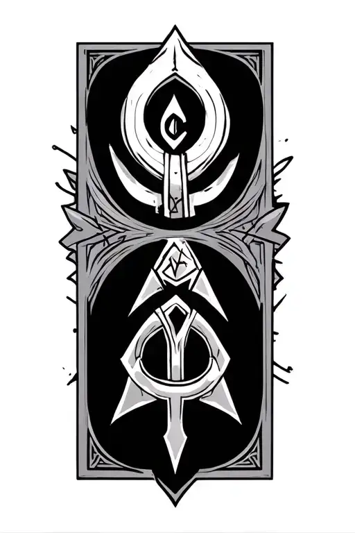 Protection Rune With Initials Jcaj And Rkfj