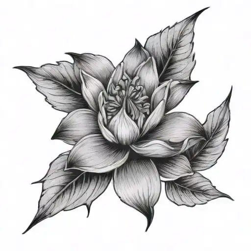 Larkspur And Water Lily