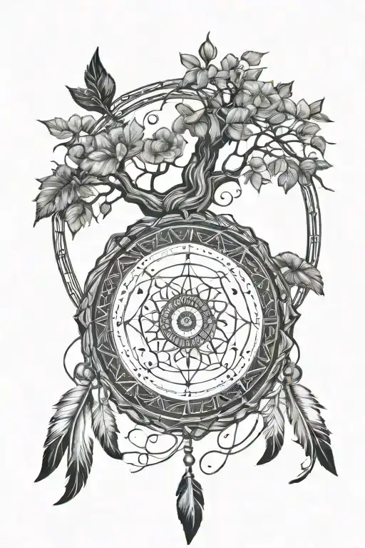 Arrow Tree Of Life Dream Catcher Ying Yang