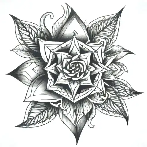 Black Out Work Including Geo Patern