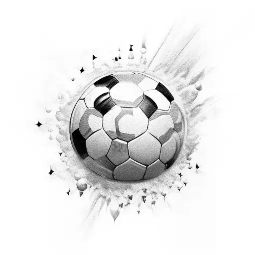 A Paintbrush Transforming Into A Soccer Ball Mid-stroke