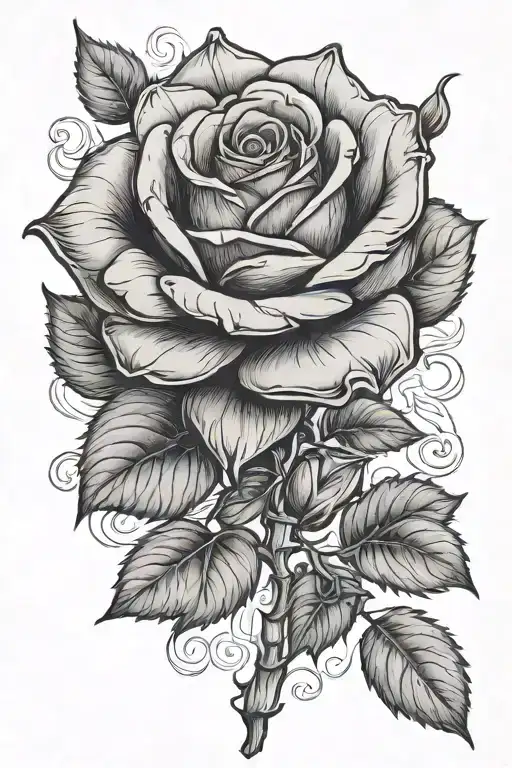 Stem Rose With Patience As Stem