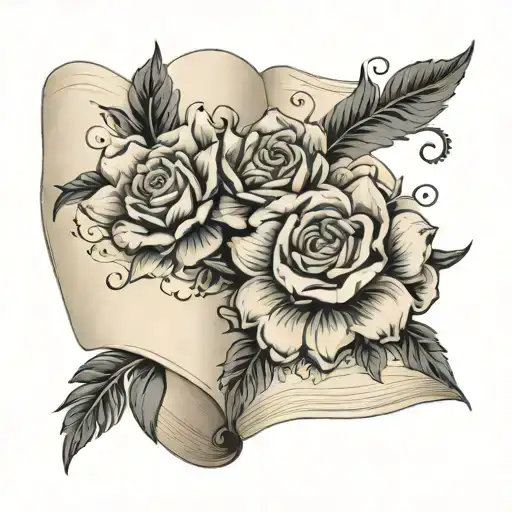 Book Surrounded By Bold Floral Patterns